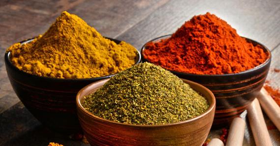 Bowls of spices